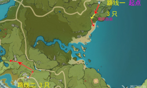 原神骗骗花采集路线图