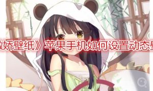 傲娇壁纸苹果手机如何设置动态壁纸