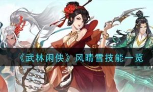 武林闲侠风晴雪技能介绍一览
