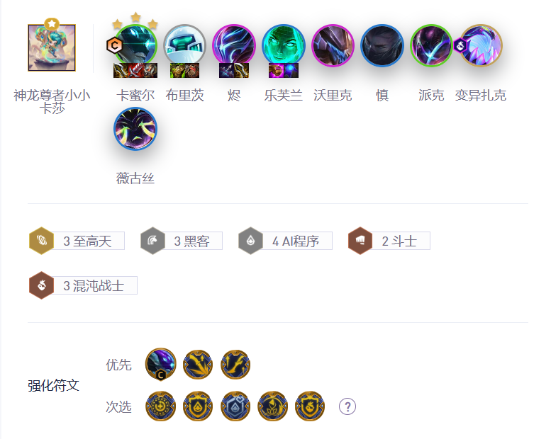 云顶之弈s8.5AI黑客卡密尔阵容怎么搭配.png