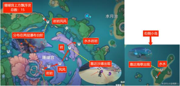 原神漂浮灵速刷路线图一览