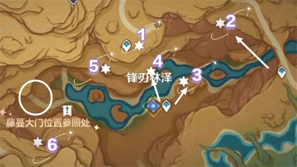 原神忧昙花采集路线图