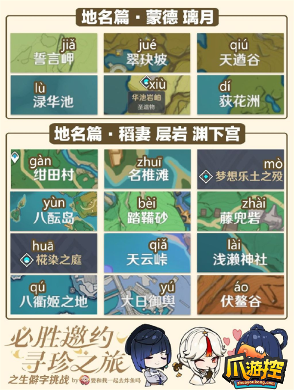 原神必胜客生僻字挑战攻略大全